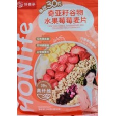 HON LIFE CHIA SEED CEREAL YOGURT(STRAWBERRY)GRANOLA 300G 奇亞籽谷物 水果莓莓麦片