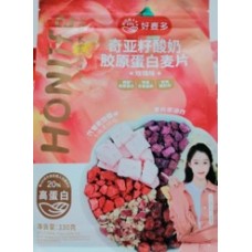 HON LIFE CHIA SEED CEREAL YOGURT(ROSE)GRANOLA 330G 奇亞籽酸奶 胶原蛋白麦片（玫瑰味）