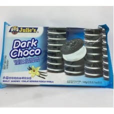 JULIE'S DARK CHOC VANILLA 145G 香草夹心巧克力饼干