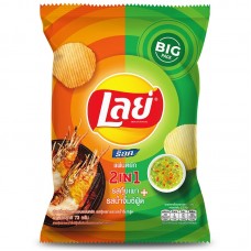 LAY'S RIDGED  POTATO CHIPS 2IN1 71G