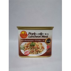 GB PORK LUNCHEON MEAT BLACKPEPPER 340G 金桥黑胡椒午餐肉