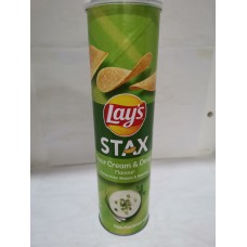 LAY'S STAX SOURCREAM&ONION FLAVOUR POTATO CHIPS 135G