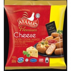 AYAMAS PREMIUM CHEESE COCKTAIL SAUSAGES 500G 起司香肠